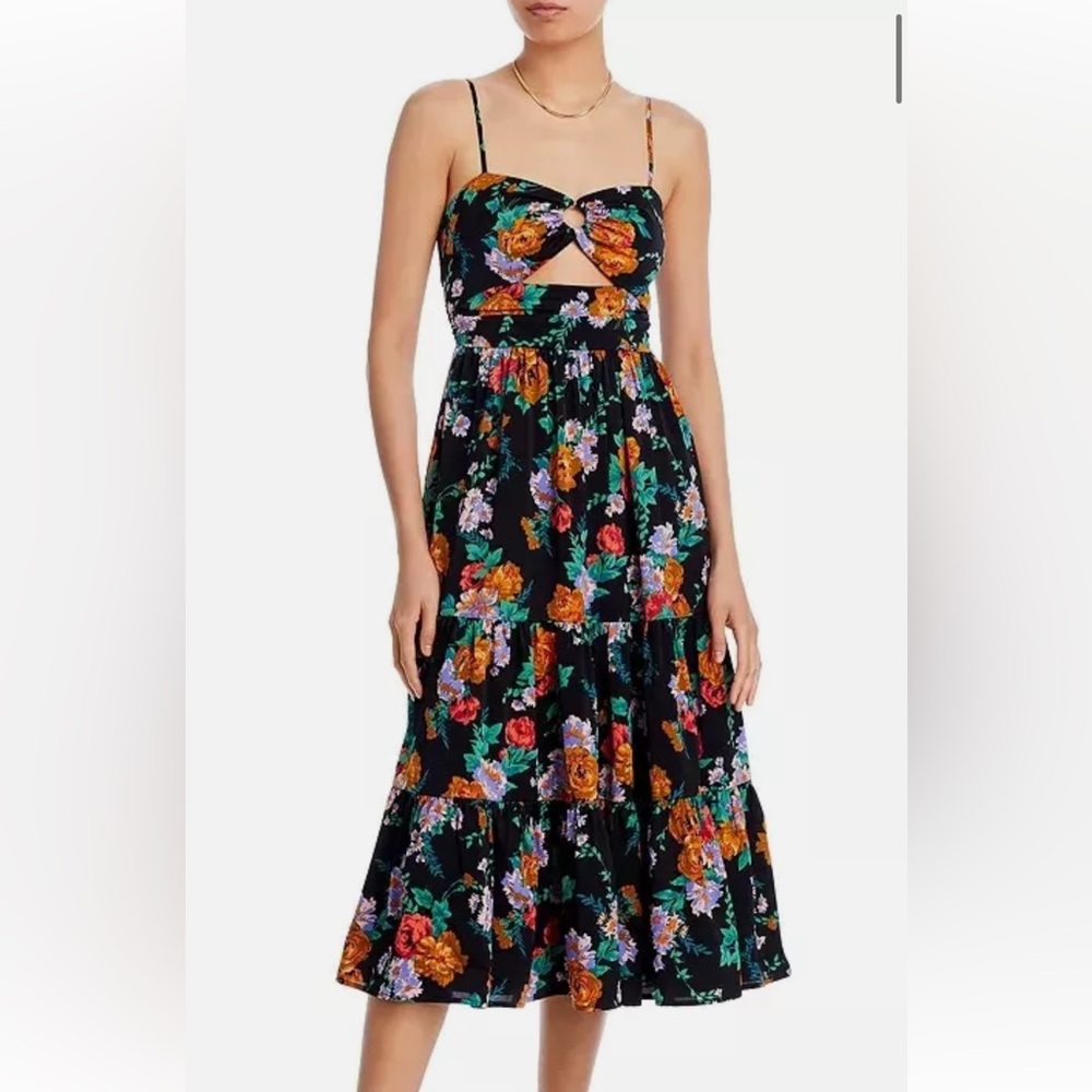 Worn once! Ladies midi Aqua dress
